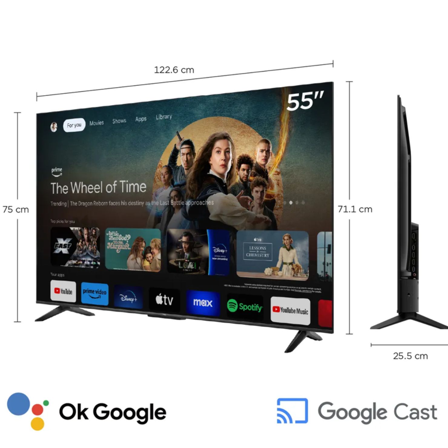 TELEVISOR TCL 55T6C 55 PULGADAS QLED 4K DOLBY VISION - 2