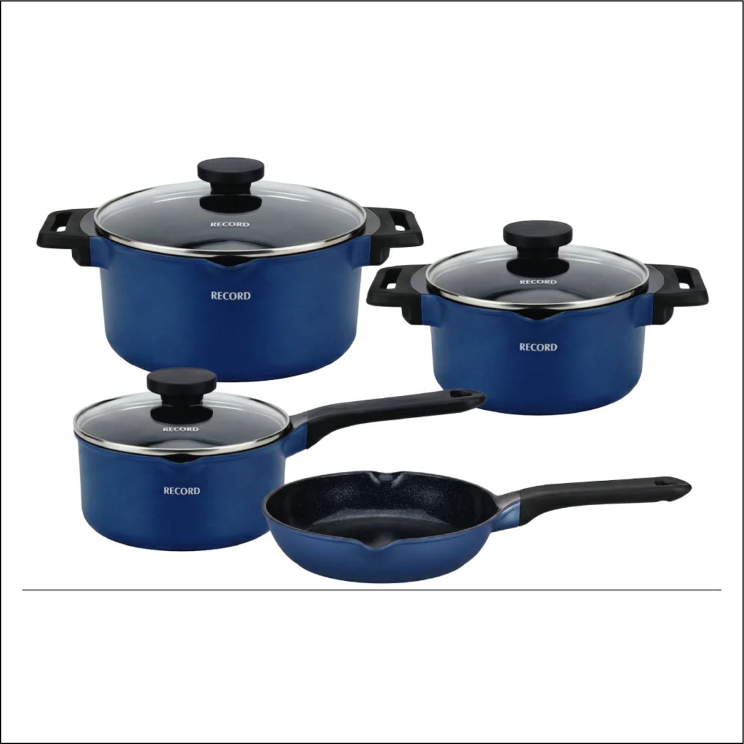 JUEGO DE OLLAS CERÁMICAS SANTORINI 7 PIEZAS PARA TODO TIPO DE COCINA - 1