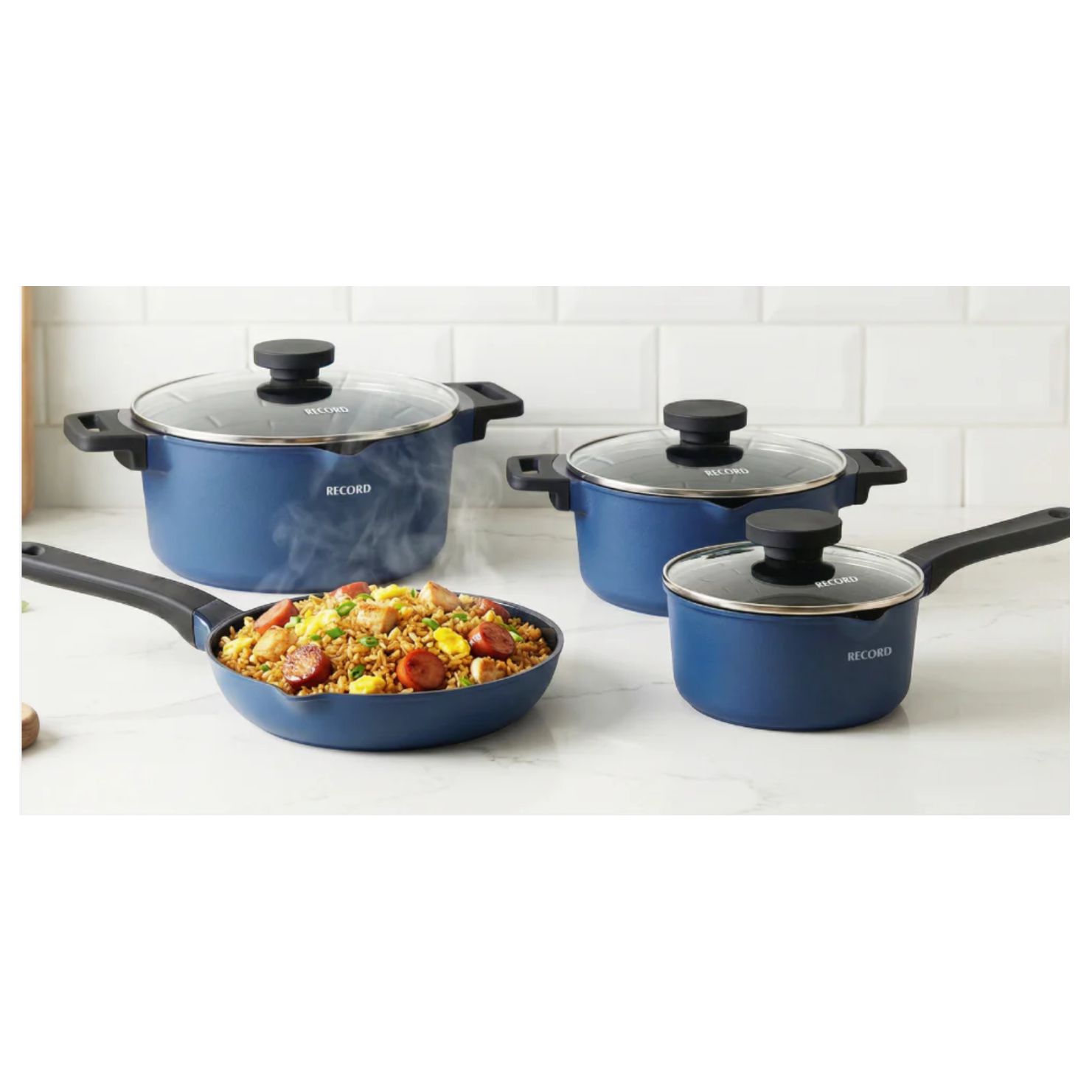 JUEGO DE OLLAS CERÁMICAS SANTORINI 7 PIEZAS PARA TODO TIPO DE COCINA - 2
