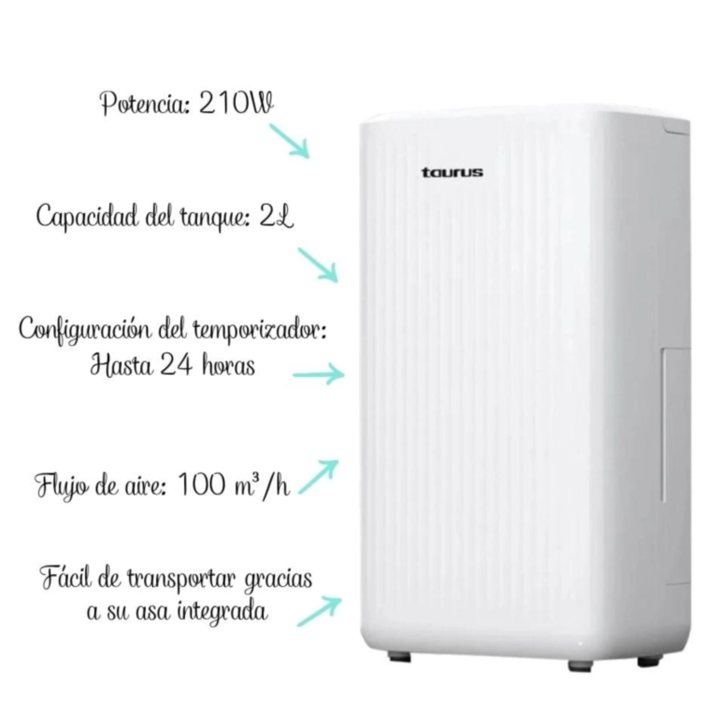 DESHUMEDECEDOR TAURUS DH 10L CON PANEL LED Y FILTRO LAVABLE - 3