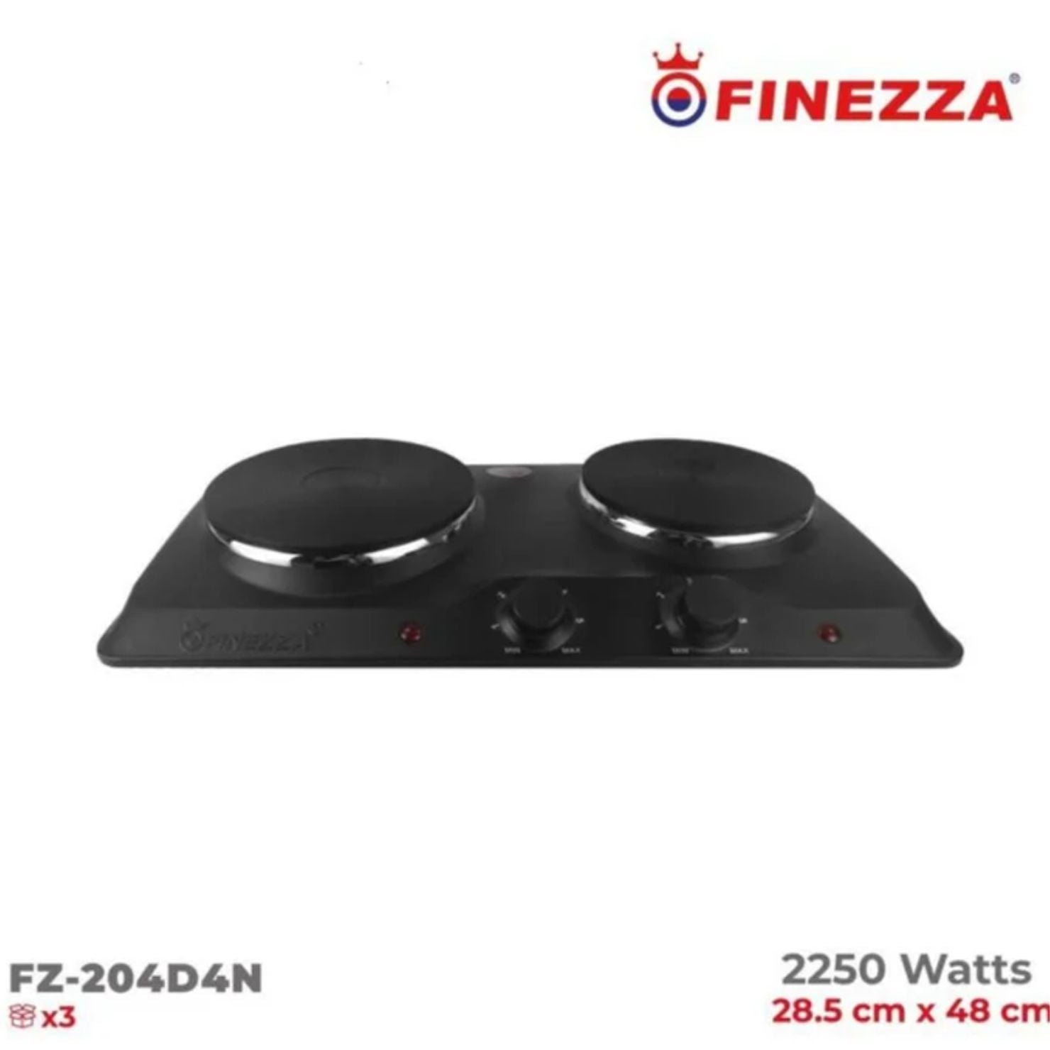 COCINA FINEZZA 2 HORNILLAS ELÉCTRICAS FZ-204D4N POTENCIA 2250W - 1