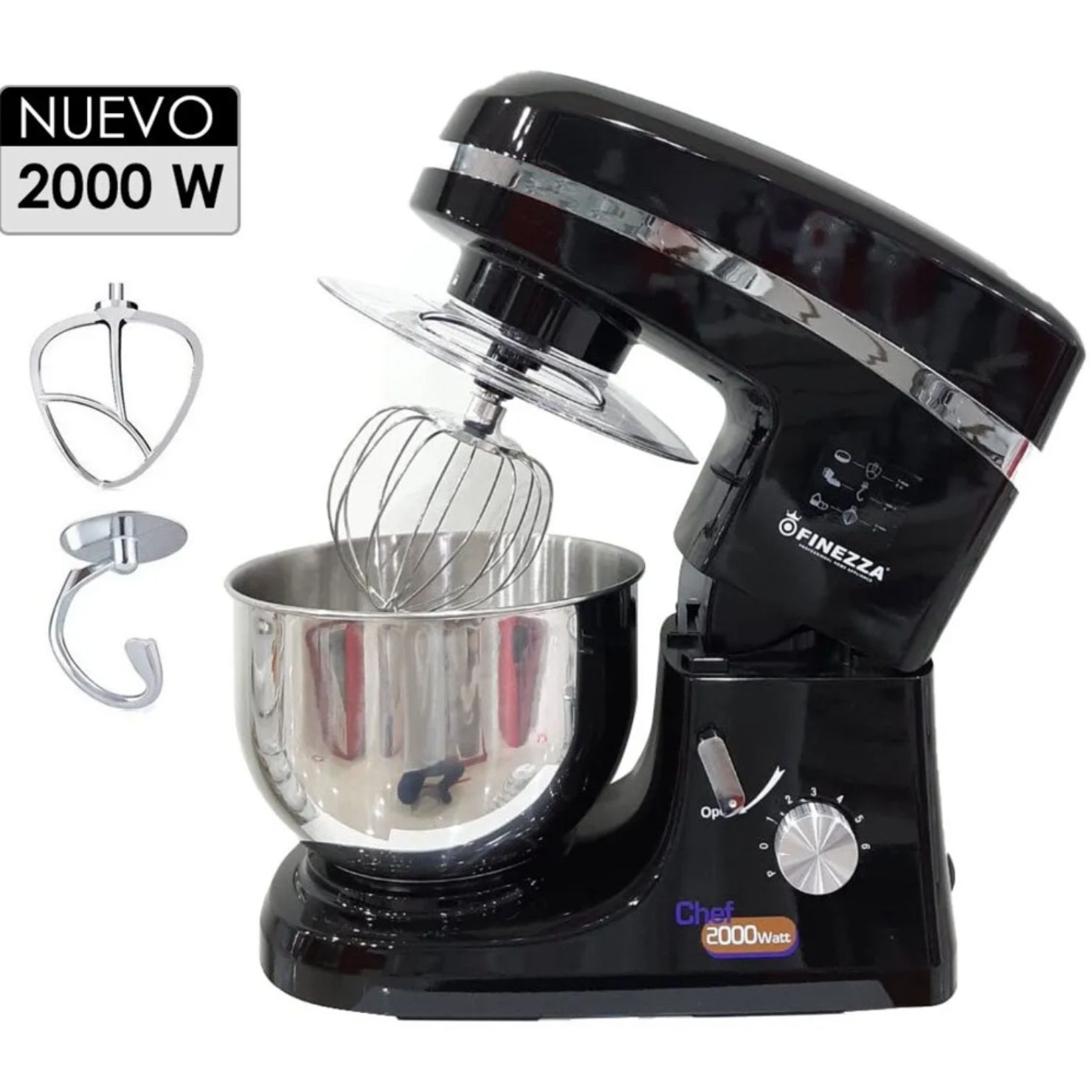 BATIDORA FINEZZA 2000W ORBITAL FZ-6818B NEGRO - 2