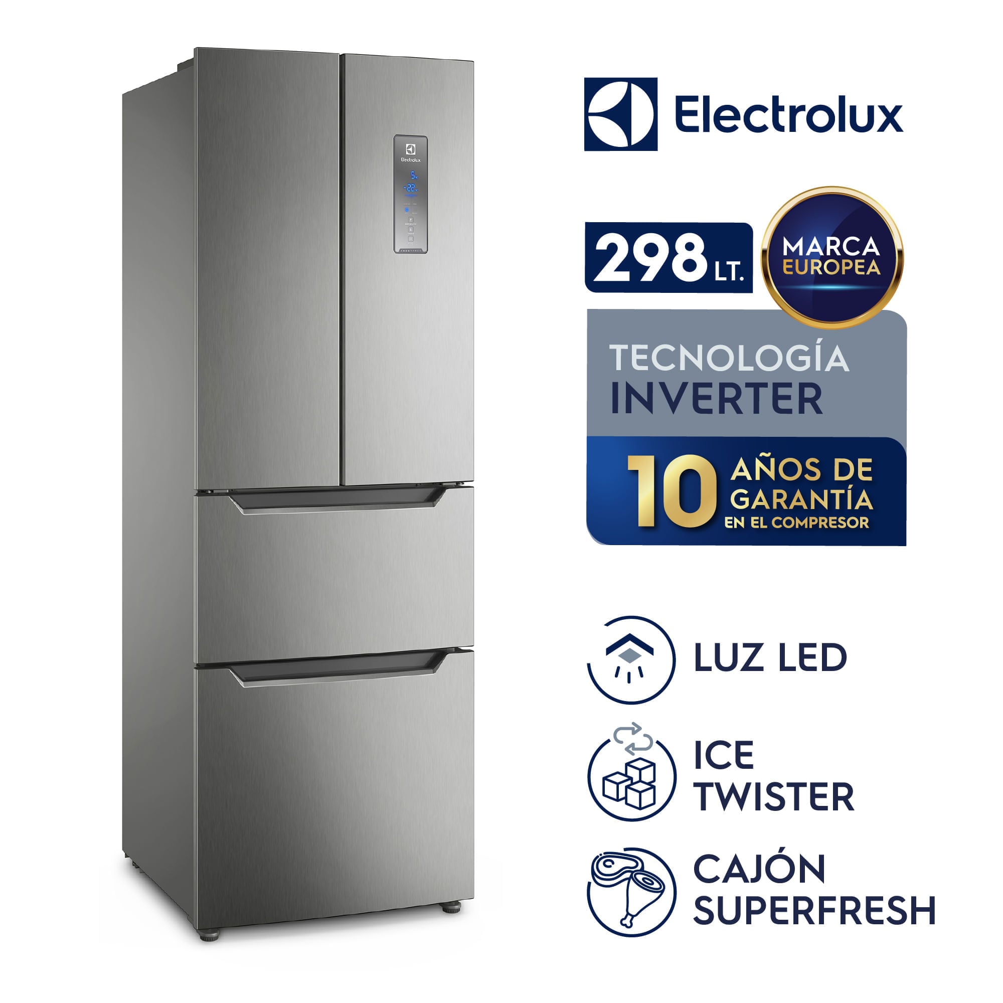 Refrigerador Multi Door Electrolux Frost Free 298 L  ERFWV2HUS - 2