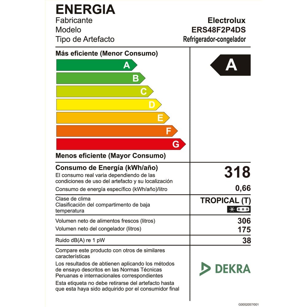 Refrigeradora Side By Side Electrolux 481L Autosense Con Dispensador Gris ERS48F2P4DS - 9