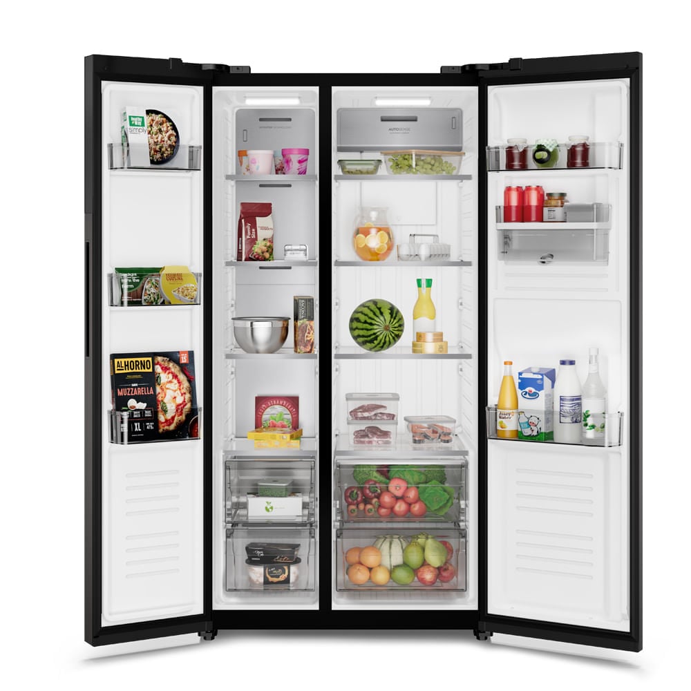 Refrigeradora Side By Side Electrolux No Frost 522L Inverter Autosense Negro ERS53F2P5CB - 5