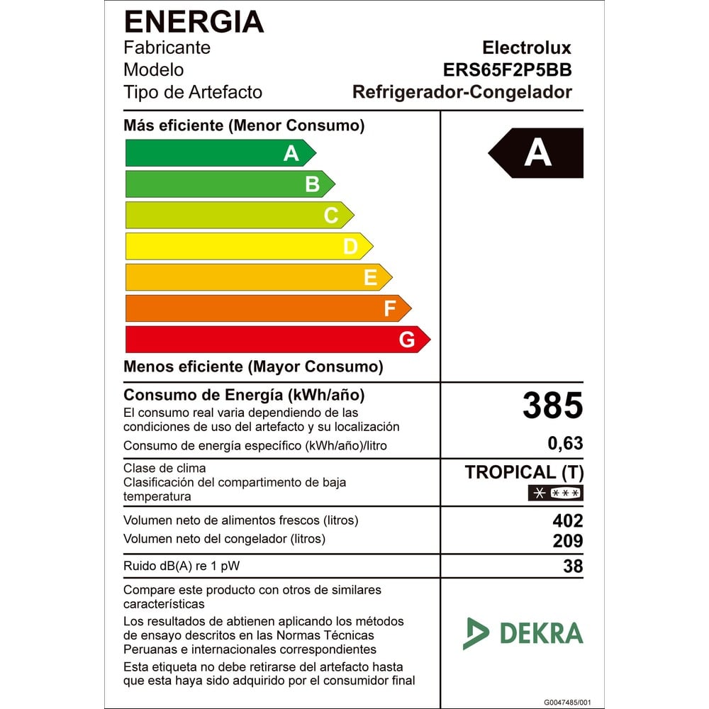 Refrigeradora Side By Side Electrolux Frost Free Inverter 611 L Efficient Con Autosense Negro ERS65F2P5BB - 10