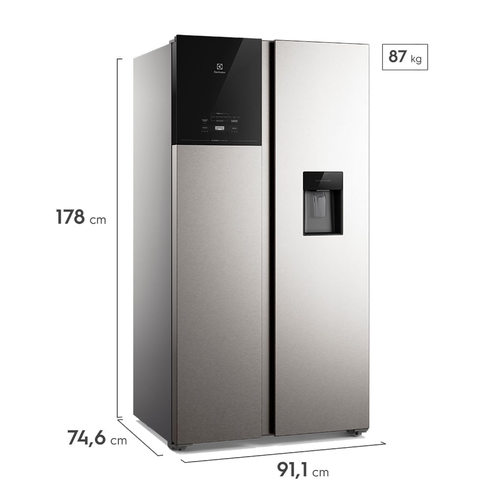 Refrigeradora Side By Side Electrolux Frost Free Inverter 611 L Con Autosense GrisERS65F2P5BI - 4
