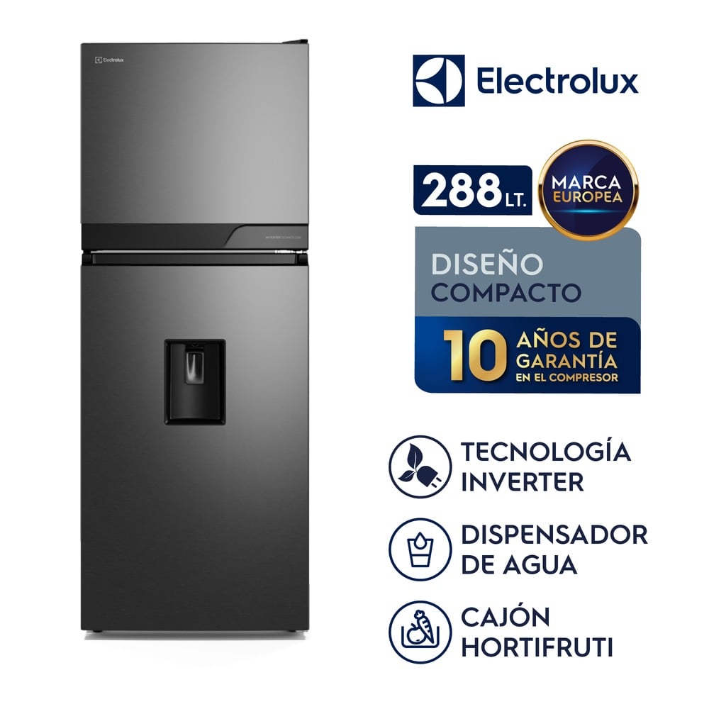 Refrigeradora Top Freezer Electrolux Con Dispensador 288L No Frost Negro ERT30A2P6DC - 1