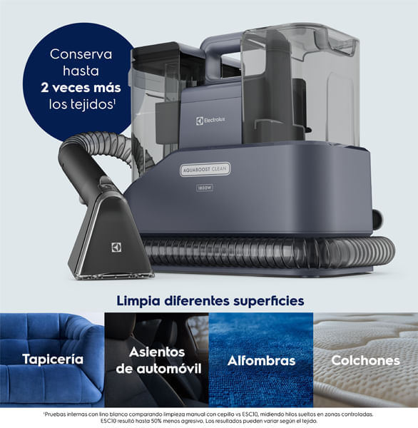 Lava Tapiz Electrolux 1800W AcquaBoost Clean Azul ESC10 - 9