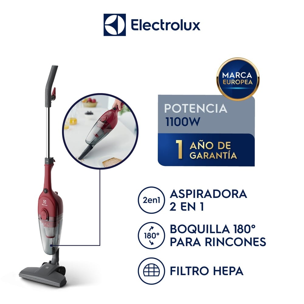 Aspiradora Vertical Powerspeed 1000W Rojo STK13 - 1