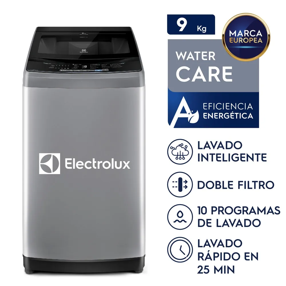 LAVADORA ELECTROLUX 9KG PREMIUM CARE SILVER - ELECTROLUX-EWIW09F2USVG - 1