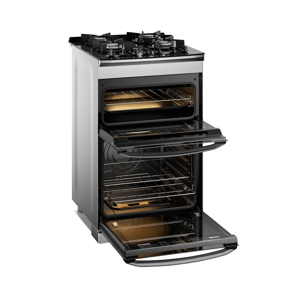 COCINA ELECTROLUX EXPERIENCE 4 QUEMADORES DOBLE HORNO, PERFECTCOOK Y PARRILLAS HIERRO FUNDIDO F4EDG - 2