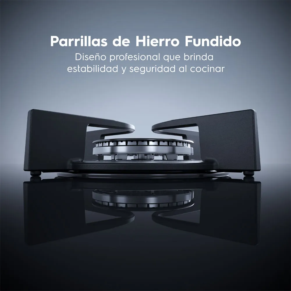 COCINA ELECTROLUX EXPERIENCE 4 QUEMADORES DOBLE HORNO, PERFECTCOOK Y PARRILLAS HIERRO FUNDIDO F4EDG - 5