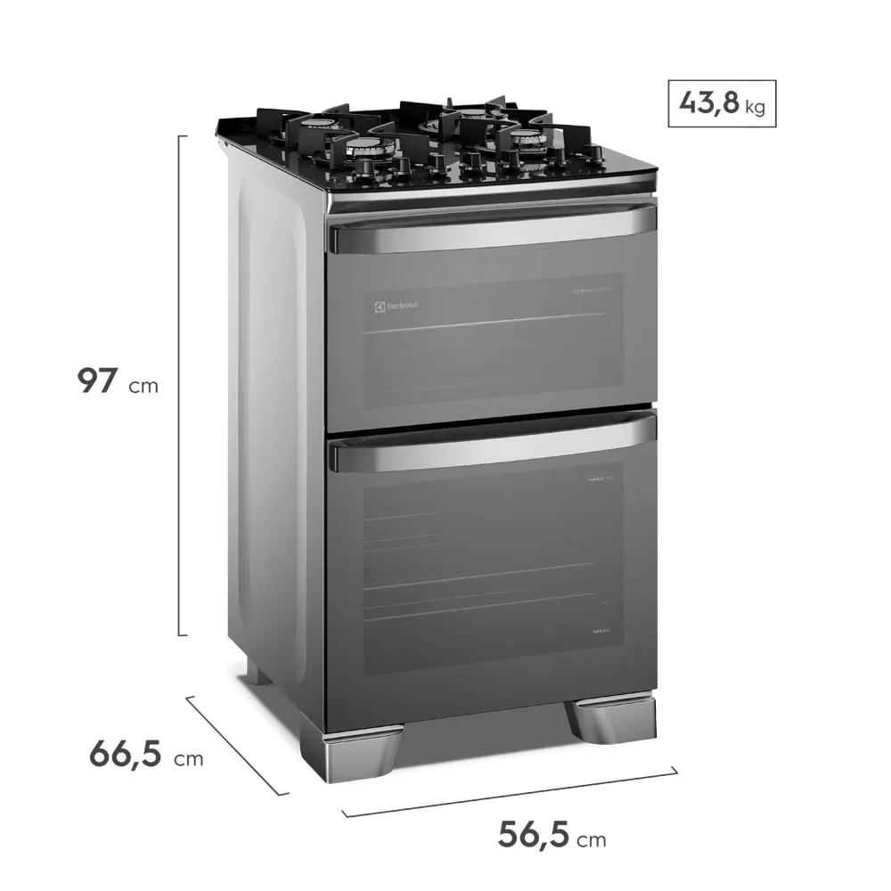COCINA ELECTROLUX EXPERIENCE 4 QUEMADORES DOBLE HORNO, PERFECTCOOK Y PARRILLAS HIERRO FUNDIDO F4EDG - 7