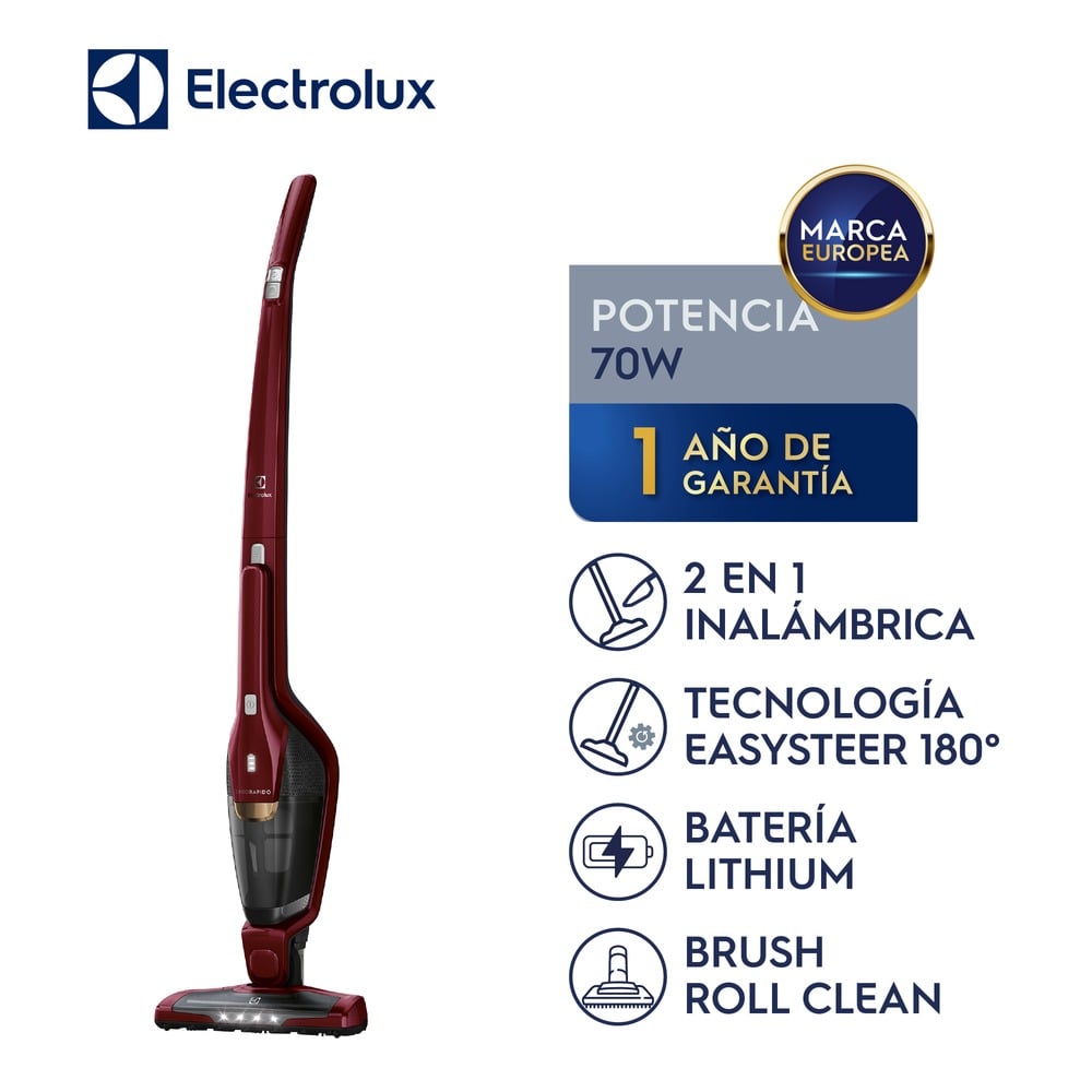 Aspiradora Inalámbrica Electrolux ERG23N 2 En 1 Con Filtro Hepa y Luz LED - 1