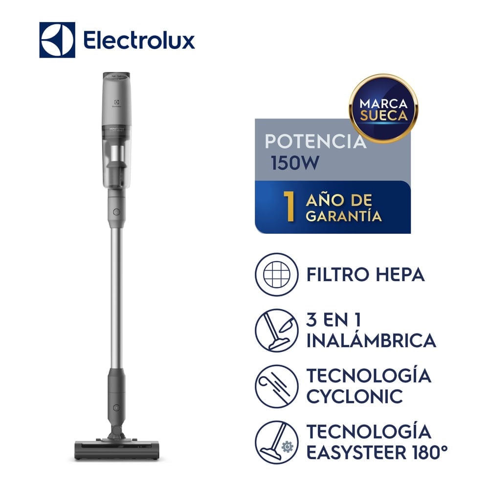 Aspiradora Vertical Inalámbrica Electrolux PTEC100 150W - 1