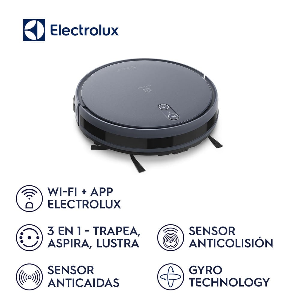 Aspiradora Robot Electrolux 3 en 1 Wi-Fi Experience Azul ERB44 - 1