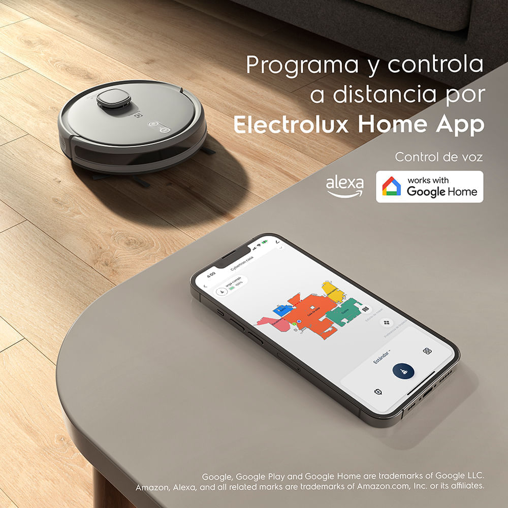 Aspiradora Robot Electrolux 3 En 1 Wi-Fi Experience Mapeo Inteligente y Base Autolimpieza ERB80 - 10