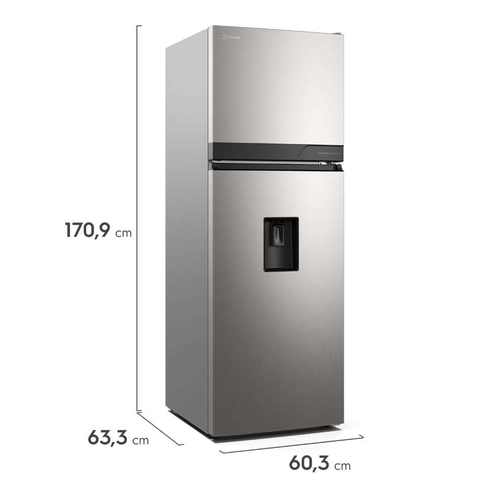 Refrigeradora Top Freezer con dispensador Electrolux 315L No Frost Silver ERT34A2P6DS - 3