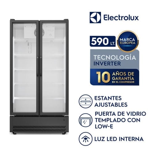 Vitrina refrigeradora Electrolux 590L Frost Free Inverter Negro ERG59A5P6AB - 1