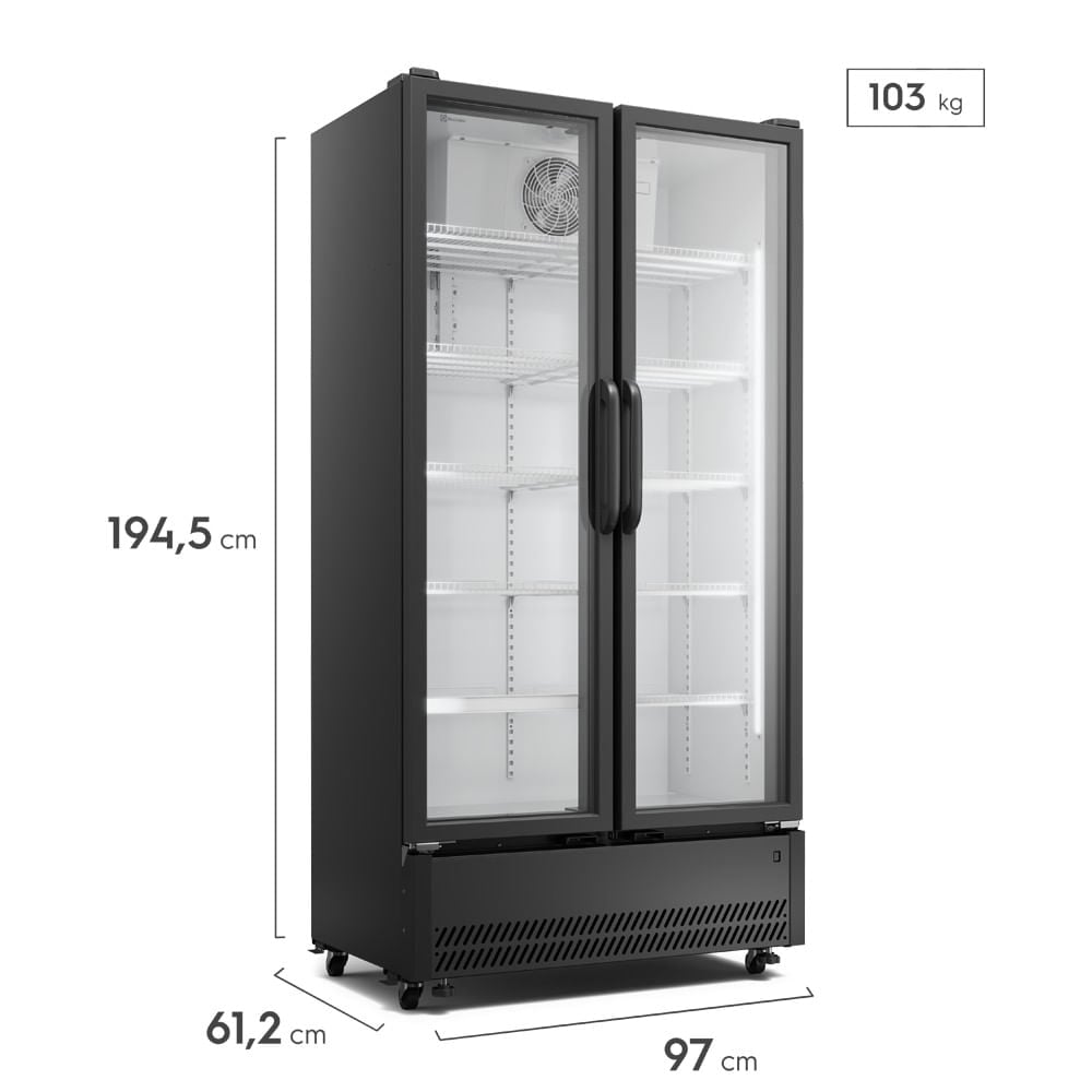 Vitrina refrigeradora Electrolux 590L Frost Free Inverter Negro ERG59A5P6AB - 3