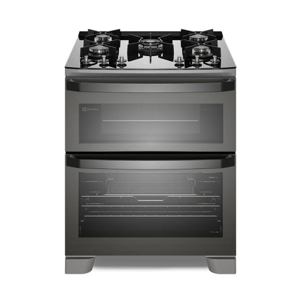 COCINA ELECTROLUX CON DOBLE HORNO DE 5 QUEMADORES CON TRIPLE LLAMA 76CM (FE5AD) - 1