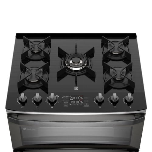 COCINA ELECTROLUX CON DOBLE HORNO DE 5 QUEMADORES CON TRIPLE LLAMA 76CM (FE5AD) - 6