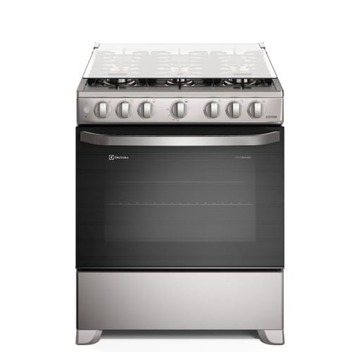 COCINA ELECTROLUX 6 QUEMADORES EFFICIENT VAPORBAKE Y PARRILLA HIERRO FUNDIDO INOX (FE6ISR) - 1