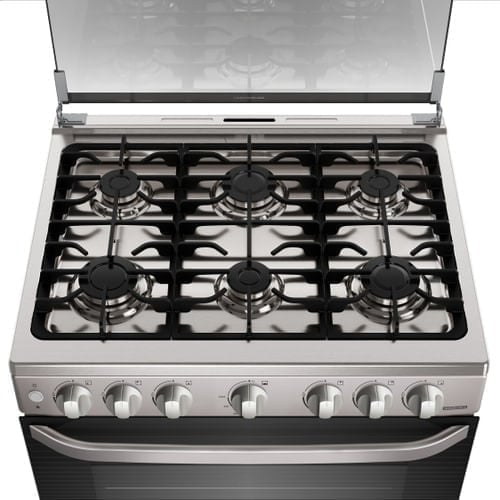 COCINA ELECTROLUX 6 QUEMADORES EFFICIENT VAPORBAKE Y PARRILLA HIERRO FUNDIDO INOX (FE6ISR) - 6