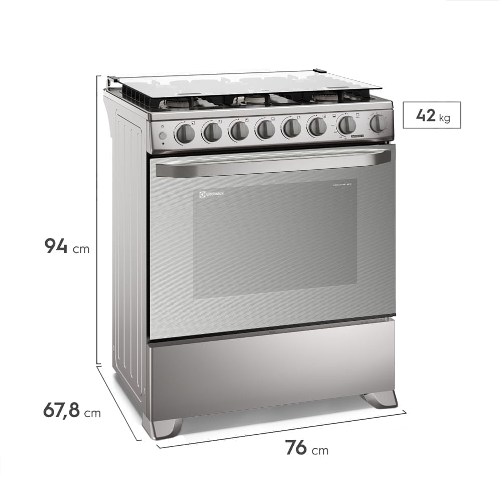 COCINA ELECTROLUX 6 HORNILLAS 76 CM INOX FE6TMR - 9