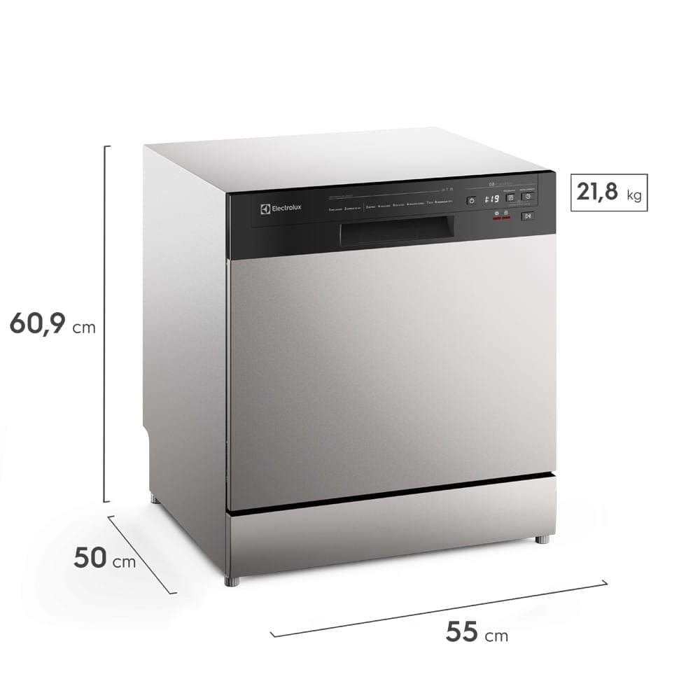 Lavavajillas Freestanding 8 Sets Acero Inoxidable Electrolux EHFF08E2MSBZG - 4