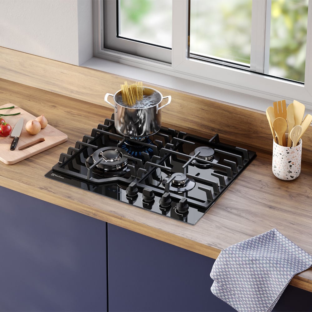 ENCIMERA A GAS 4 HORNILLAS 60CM MESA DE VIDRIO ELECTROLUX KE4CT - 8