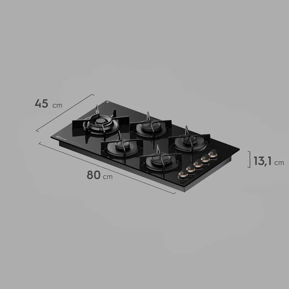 ENCIMERA ELECTROLUX A GAS 5 HORNILLAS 80 CM KE5PS - 2