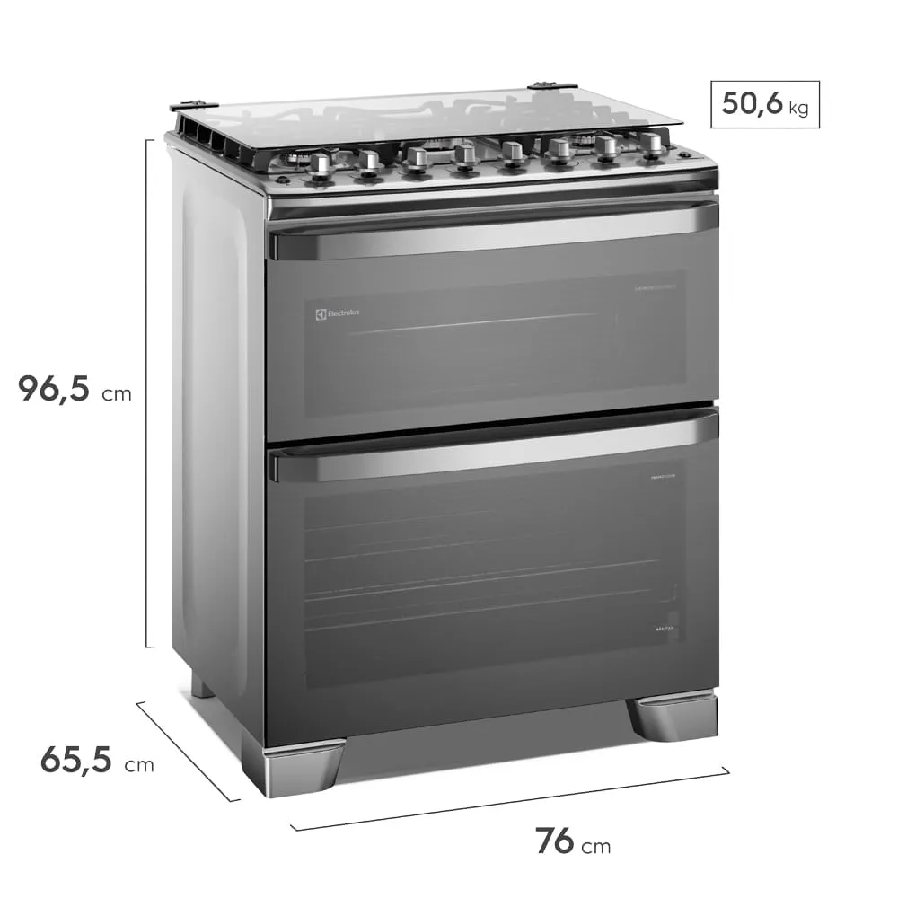 COCINA ELECTROLUX 5 HORNILLAS 76 CM DOBLE HORNO F5EDG - 7