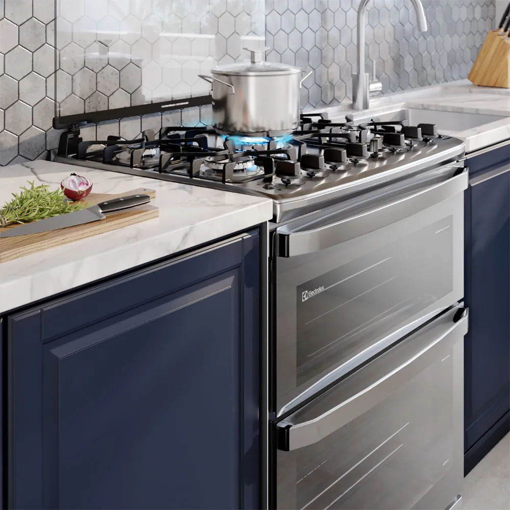 COCINA ELECTROLUX 5 HORNILLAS 76 CM DOBLE HORNO F5EDG - 8