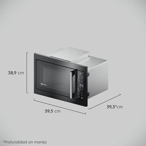 Horno Microondas Electrolux Empotrable 32L Negro EMTP24G2GXB - 3