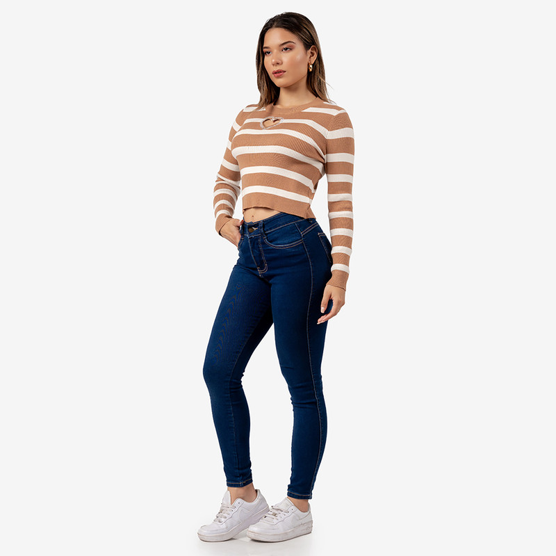 CHOMPA CASUAL CORAZÓN DE CASHEMIRA COLOR CAMEL - 2