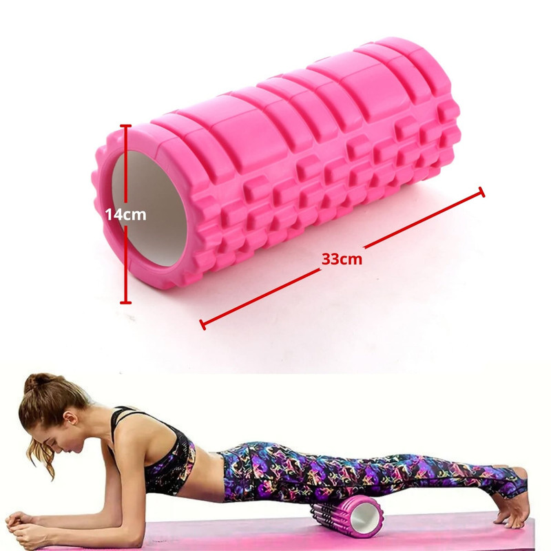 RODILLO DE YOGA FOAM ROLLER DE ESPUMA 33 X 14CM FUCSIA - 2