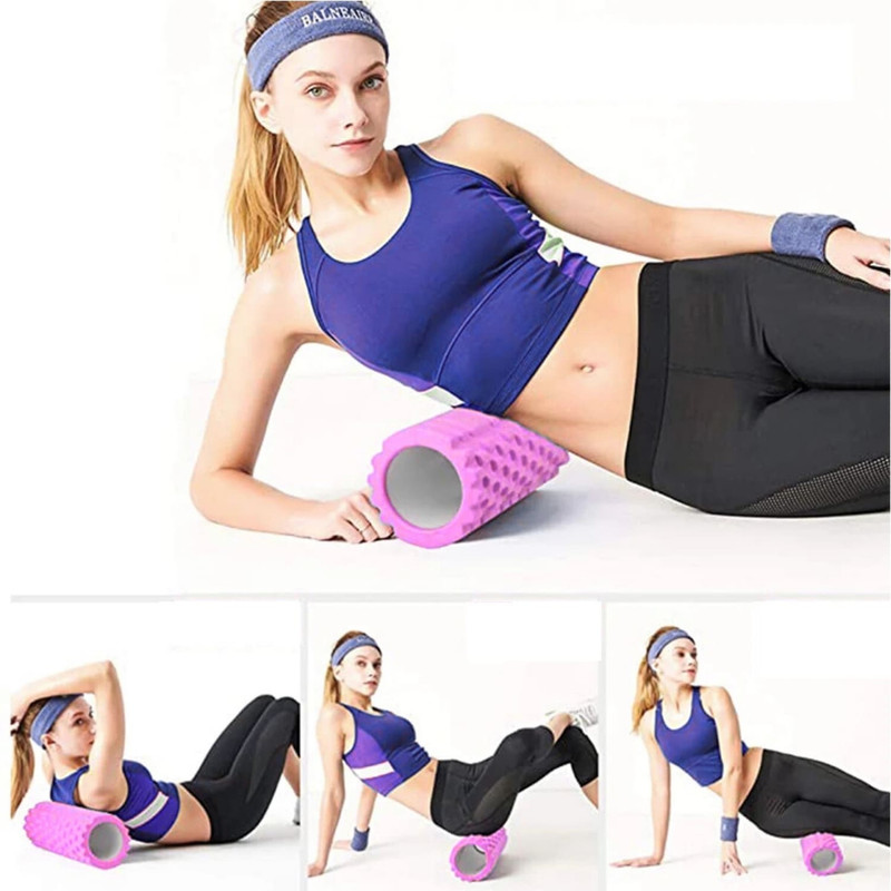 RODILLO DE YOGA FOAM ROLLER DE ESPUMA 33 X 14CM FUCSIA - 4