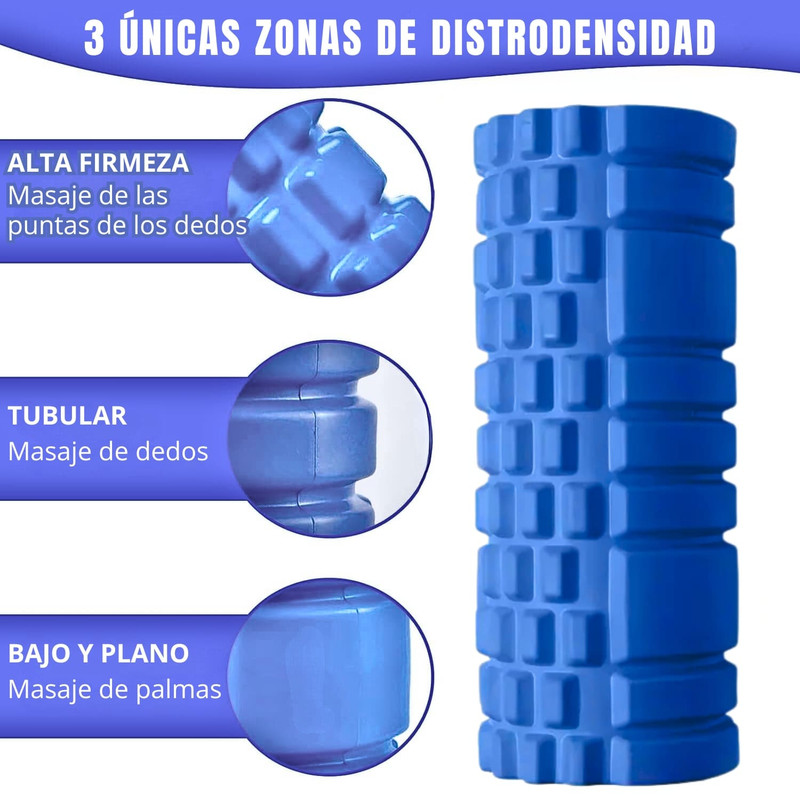 RODILLO DE YOGA FOAM ROLLER DE ESPUMA 33 X 14CM AZUL - 4