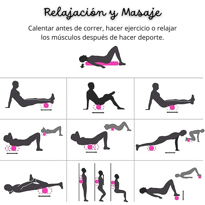 RODILLO DE YOGA FOAM ROLLER DE ESPUMA 33 X 14CM AZUL - 5