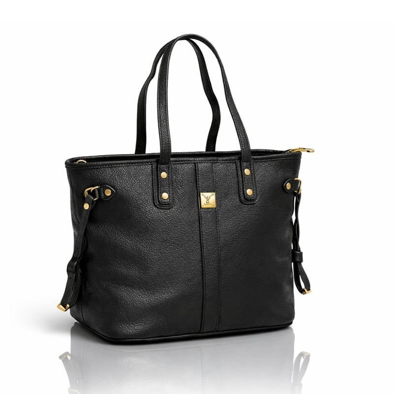 TOTE BAG BOLSO ELEGANTE CUERO PU - DISEÑO AMPLIO Y FUNCIONAL NEGRO - 1