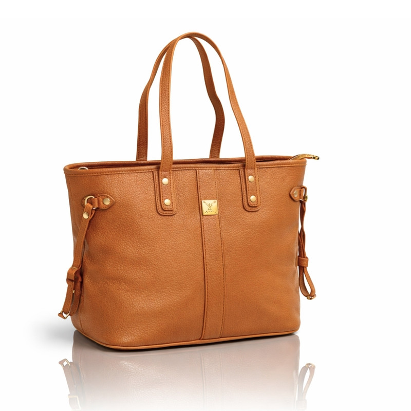TOTE BAG BOLSO ELEGANTE CUERO PU - DISEÑO AMPLIO Y FUNCIONAL CAMEL - 1