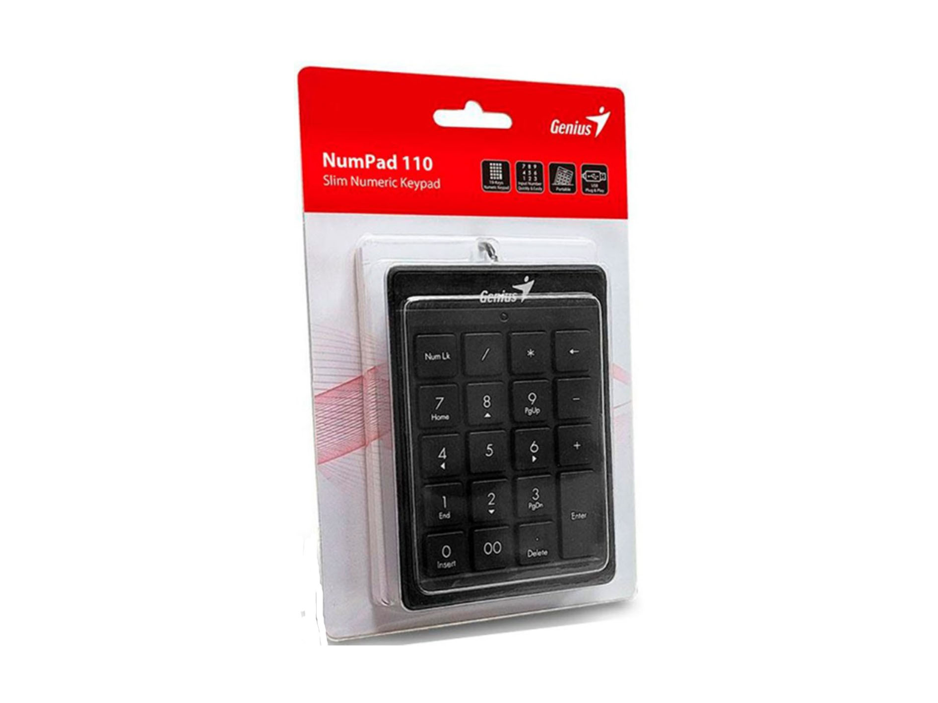 TECLADO NUMERICO GENIUS NUMPAD 110 USB CHOCOLATE KEYS BLACK(31300016400) - 3
