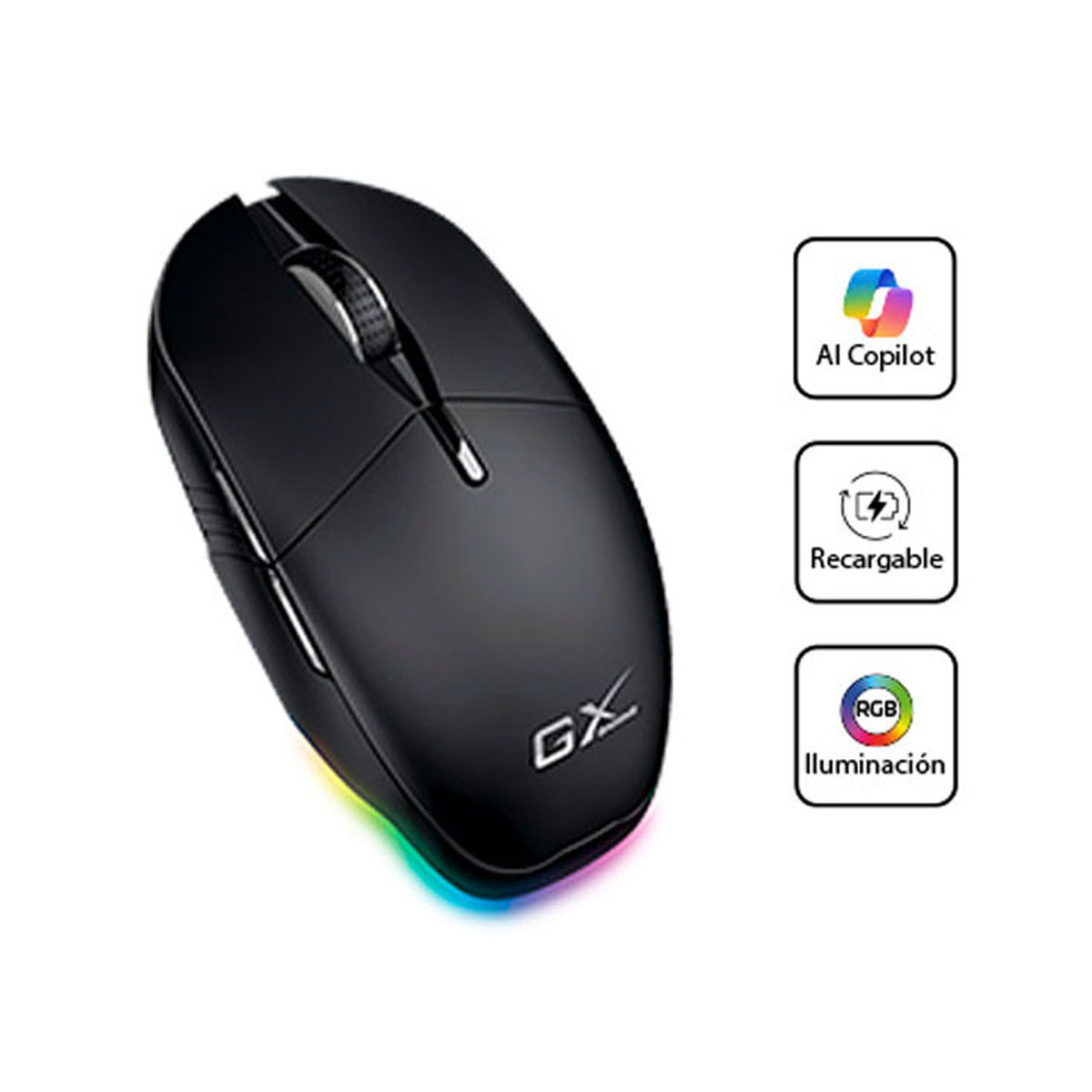 MOUSE GENIUS GX SCORPION M8250 AI COPILOT RECARGABLE WIRELESS/BT BLACK - 2