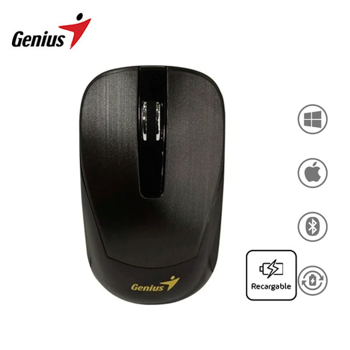 MOUSE GENIUS ECO-8015 RECARGABLE WIRELESS BLUEEYE CHOCOLATE - 1
