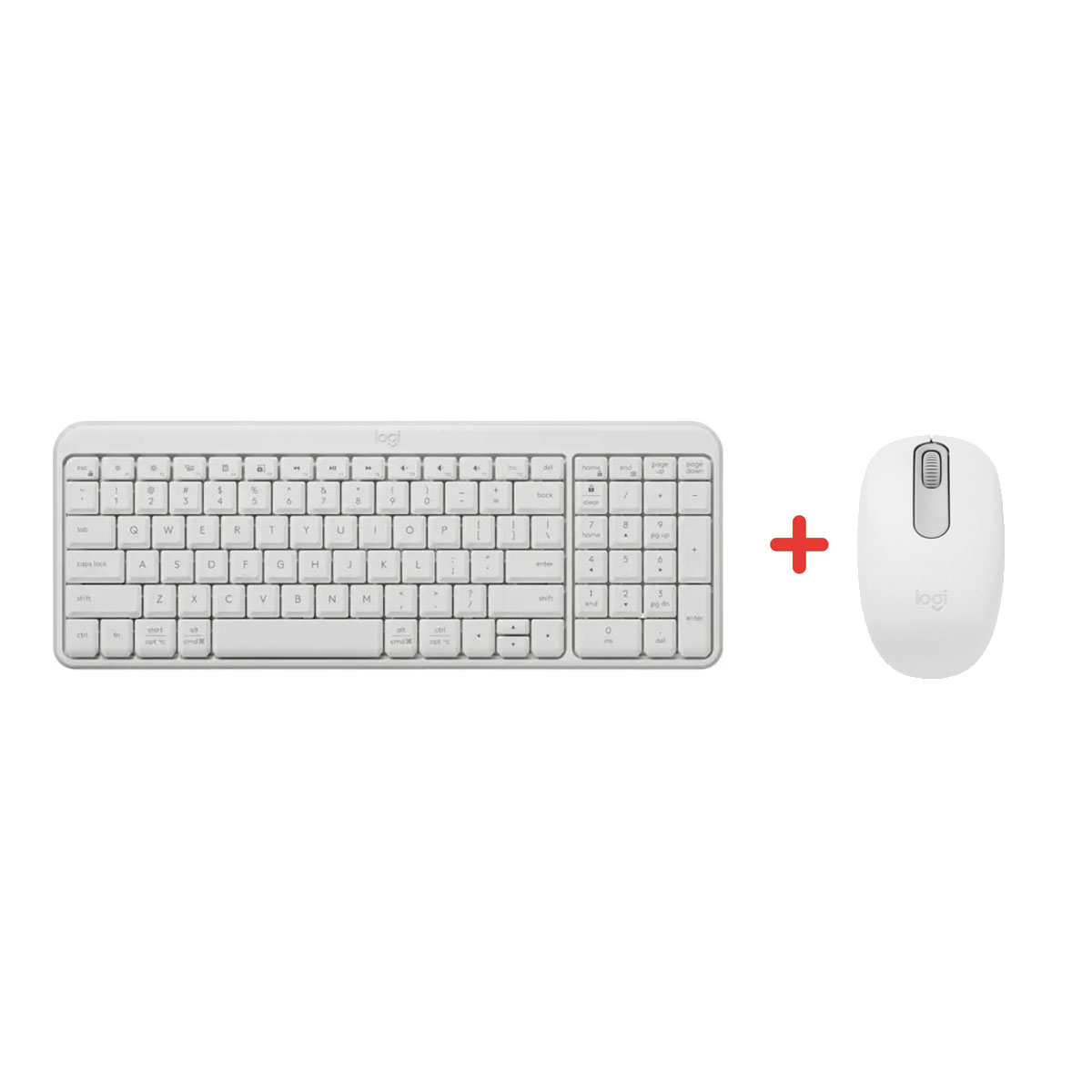 COMBO LOGITECH TECLADO K250 Y MOUSE M196 BT BLANCO - 2