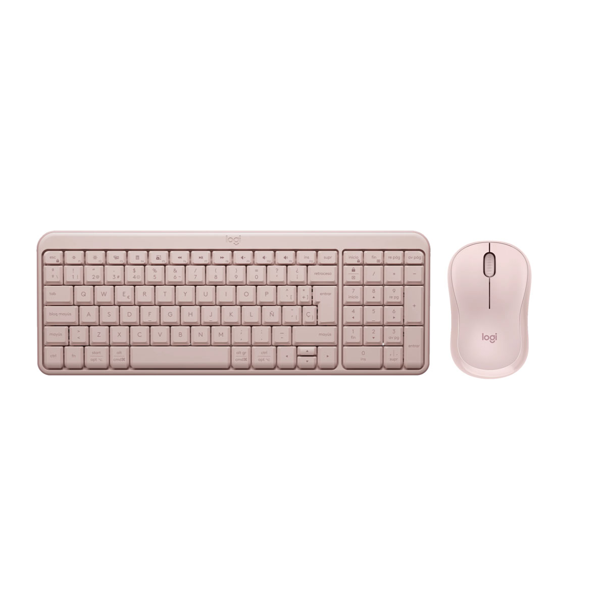 COMBO TECLADO K250 Y MOUSEM240 BT INALÁMBRICO ROSADO - 1