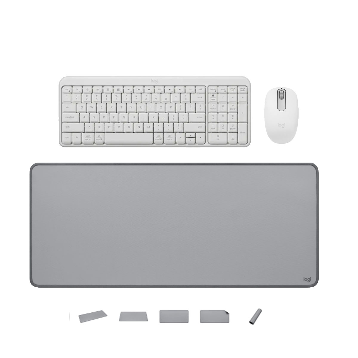 COMBO  LOGITECH TECLADO K250 + MOUSE M196BLANCO+PAD MOUSE GRIS - 2