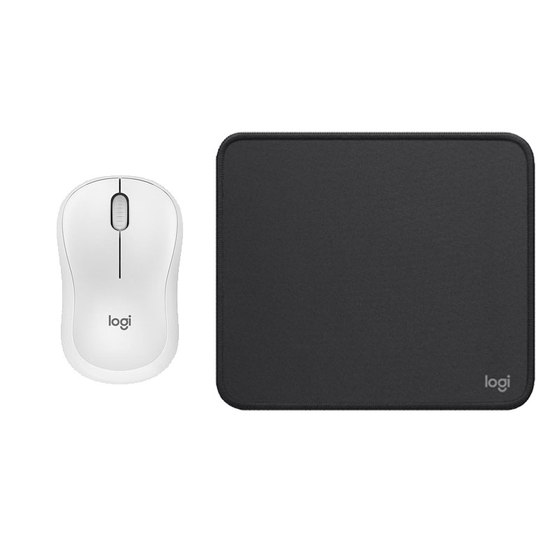 COMBO LOGITECH MOUSE M240 BLANCO PAD MOUSE NEGRO - 1